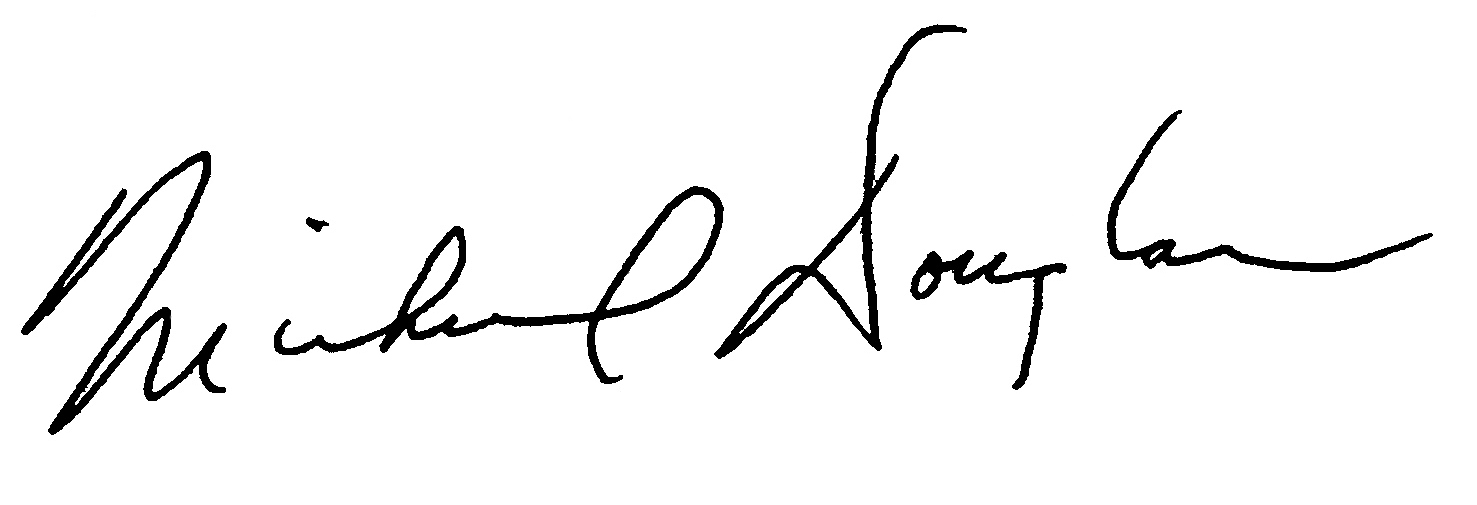 Michael Douglas' signature